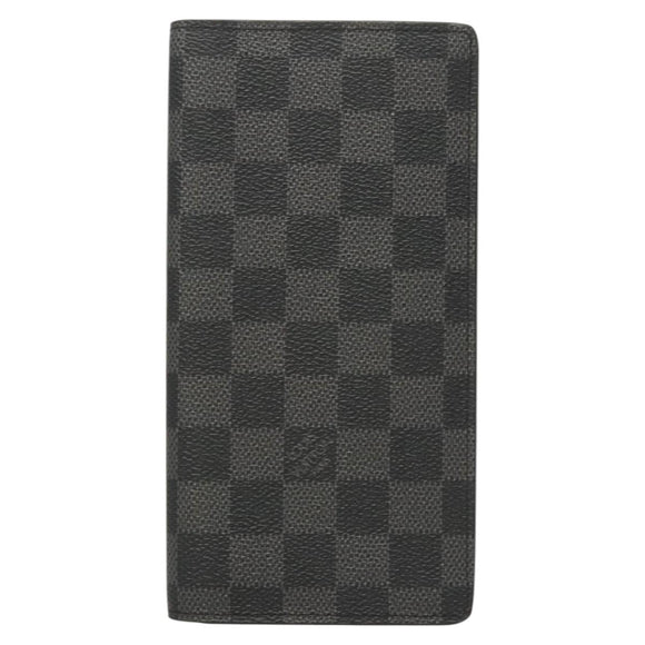 LOUIS VUITTON Damier Graphite Portefeuille Ron Long Wallet N62227 LV Auth 121246