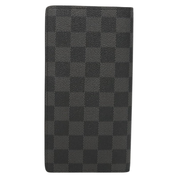 LOUIS VUITTON Damier Graphite Portefeuille Ron Long Wallet N62227 LV Auth 121246