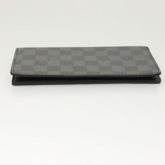LOUIS VUITTON Damier Graphite Portefeuille Ron Long Wallet N62227 LV Auth 121246
