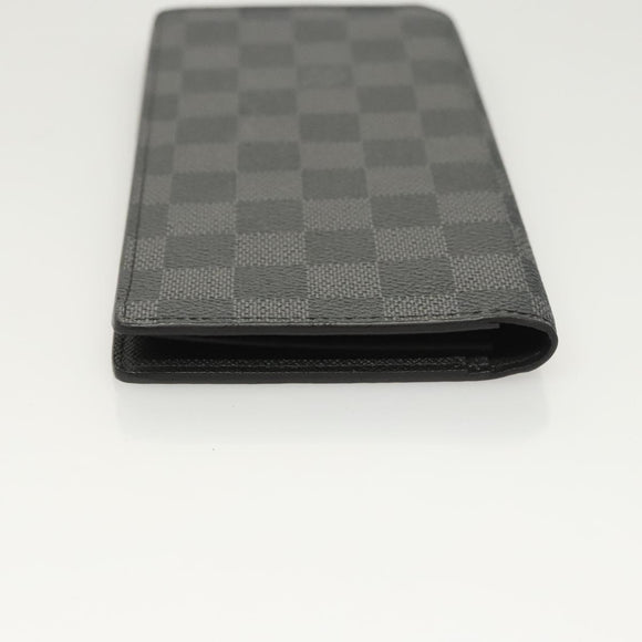 LOUIS VUITTON Damier Graphite Portefeuille Ron Long Wallet N62227 LV Auth 121246