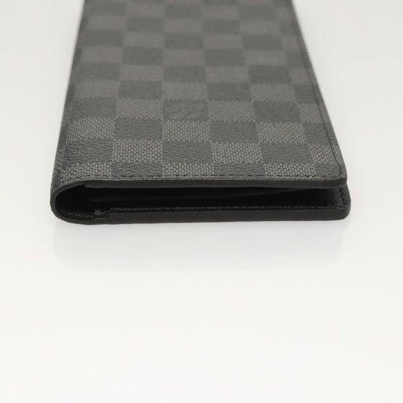 LOUIS VUITTON Damier Graphite Portefeuille Ron Long Wallet N62227 LV Auth 121246