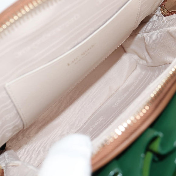 kate spade Glamwich 3D Sandwich Shoulder Bag Leather Brown Gold Auth 121253M