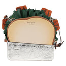 kate spade Glamwich 3D Sandwich Shoulder Bag Leather Brown Gold Auth 121253M-3