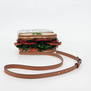 kate spade Glamwich 3D Sandwich Shoulder Bag Leather Brown Gold Auth 121253M-7