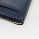 PRADA Long Wallet Safiano leather Blue Auth 121255-16