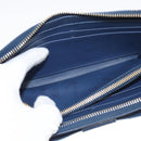 PRADA Long Wallet Safiano leather Blue Auth 121255-8