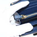 PRADA Long Wallet Safiano leather Blue Auth 121255-9