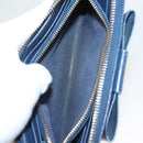 PRADA Long Wallet Safiano leather Blue Auth 121255-10