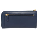 PRADA Long Wallet Safiano leather Blue Auth 121255-2