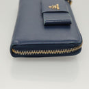 PRADA Long Wallet Safiano leather Blue Auth 121255-3