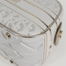 Christian Dior Medium Classic Bowling Bag Bag Leather White Gold Auth 121262M-14