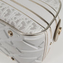 Christian Dior Medium Classic Bowling Bag Bag Leather White Gold Auth 121262SAM-16