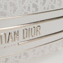 Christian Dior Medium Classic Bowling Bag Bag Leather White Gold Auth 121262SAM-18