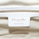 Christian Dior Medium Classic Bowling Bag Bag Leather White Gold Auth 121262SAM-20