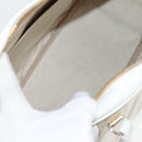 Christian Dior Medium Classic Bowling Bag Bag Leather White Gold Auth 121262SAM-10