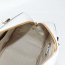 Christian Dior Medium Classic Bowling Bag Bag Leather White Gold Auth 121262SAM-21