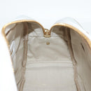 Christian Dior Medium Classic Bowling Bag Bag Leather White Gold Auth 121262SAM-22