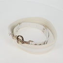 Christian Dior Medium Classic Bowling Bag Bag Leather White Gold Auth 121262M-25