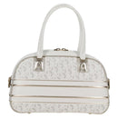 Christian Dior Medium Classic Bowling Bag Bag Leather White Gold Auth 121262SAM-2
