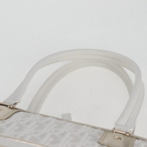 Christian Dior Medium Classic Bowling Bag Bag Leather White Gold Auth 121262SAM