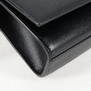 SAINT LAURENT Chain Shoulder Bag Leather Black Silver Auth 121273M-15