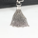 SAINT LAURENT Chain Shoulder Bag Leather Black Silver Auth 121273M-20