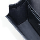 SAINT LAURENT Chain Shoulder Bag Leather Black Silver Auth 121273M-25