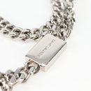 SAINT LAURENT Chain Shoulder Bag Leather Black Silver Auth 121273M-8