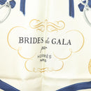 HERMES Carre 90 Scarf ""BRIDES de GALA"" Silk Blue Auth 121275-11