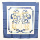 HERMES Carre 90 Scarf ""BRIDES de GALA"" Silk Blue Auth 121275-13