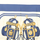 HERMES Carre 90 Scarf ""BRIDES de GALA"" Silk Blue Auth 121275-3
