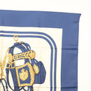 HERMES Carre 90 Scarf ""BRIDES de GALA"" Silk Blue Auth 121275-4