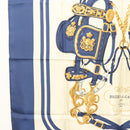HERMES Carre 90 Scarf ""BRIDES de GALA"" Silk Blue Auth 121275-5