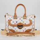 LOUIS VUITTON Monogram Multicolor Rita Bag 2way White M40125 LV Auth 121279V-12