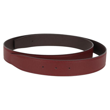 HERMES Constance Belt Leather 48"" Wine Red Auth 121287M - 0