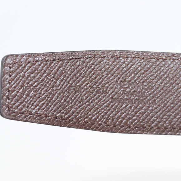 HERMES Constance Belt Leather 48"" Wine Red Auth 121287M