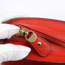 Salvatore Ferragamo Tote Bag Leather Red Gold Auth 121300-15