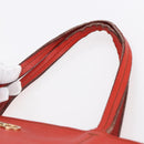 Salvatore Ferragamo Tote Bag Leather Red Gold Auth 121300-8