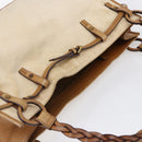 GUCCI Shoulder Bag Canvas Leather Beige Brown 109133 Auth 121302-5