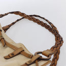 GUCCI Shoulder Bag Canvas Leather Beige Brown 109133 Auth 121302-7