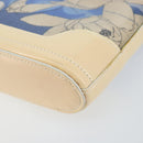 Salvatore Ferragamo Shoulder Bag Enamel Cream Blue Auth 121303-9