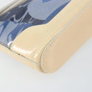 Salvatore Ferragamo Shoulder Bag Enamel Cream Blue Auth 121303-14