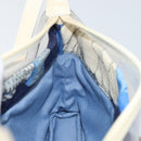 Salvatore Ferragamo Shoulder Bag Enamel Cream Blue Auth 121303-17