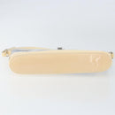 Salvatore Ferragamo Shoulder Bag Enamel Cream Blue Auth 121303-5