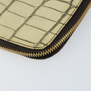 Miu Miu Day Planner Cover Leather Embossed Cream Auth 121305-17