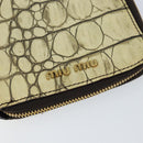 Miu Miu Day Planner Cover Leather Embossed Cream Auth 121305-18