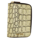 Miu Miu Day Planner Cover Leather Embossed Cream Auth 121305-1