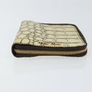 Miu Miu Day Planner Cover Leather Embossed Cream Auth 121305-6