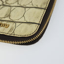 Miu Miu Day Planner Cover Leather Embossed Cream Auth 121305-14