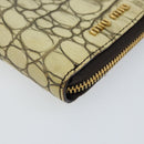 Miu Miu Day Planner Cover Leather Embossed Cream Auth 121305-15